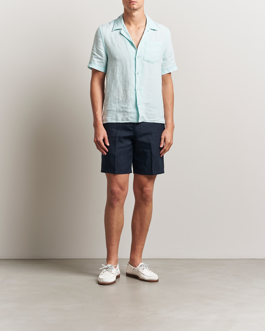 Men | Shirts | Vilebrequin | Charli Resort Short Sleeve Shirt Pacific