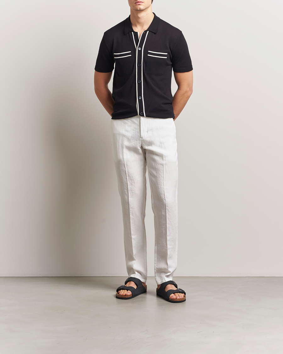 Men | Trousers | Orlebar Brown | Griffon Italian Linen Trousers White Sand