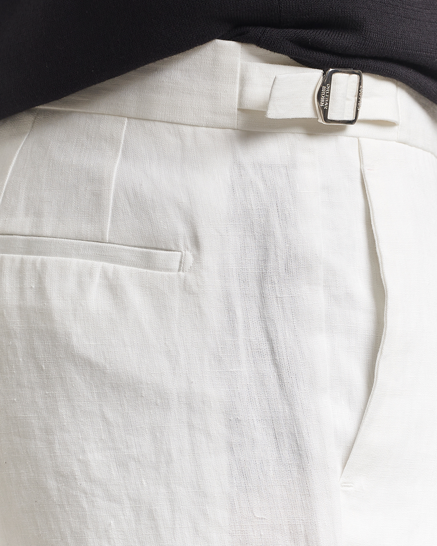 Men | Trousers | Orlebar Brown | Griffon Italian Linen Trousers White Sand