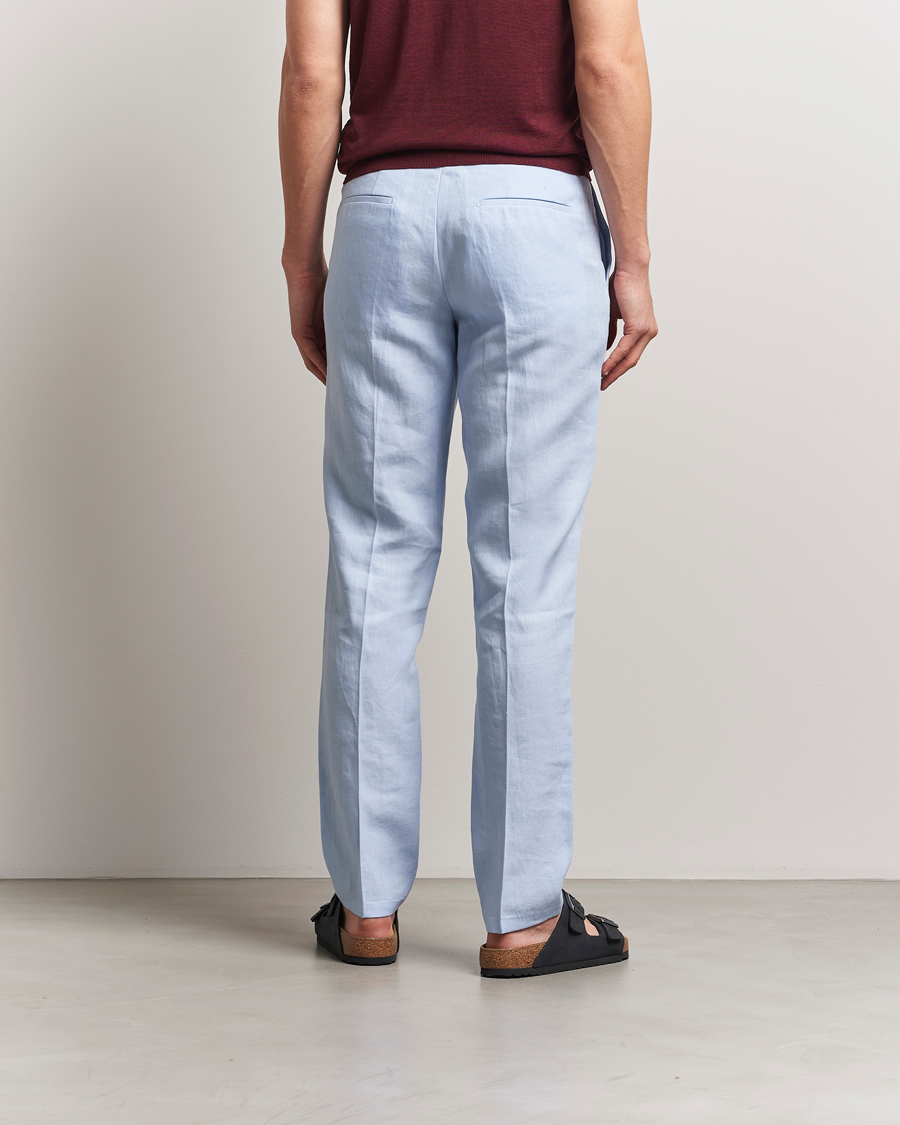 Men | Trousers | Orlebar Brown | Griffon Linen Trousers Springwater Blue