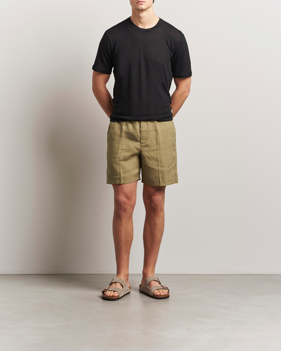 Men | Shorts | Orlebar Brown | Alex Linen Shorts Agave Green