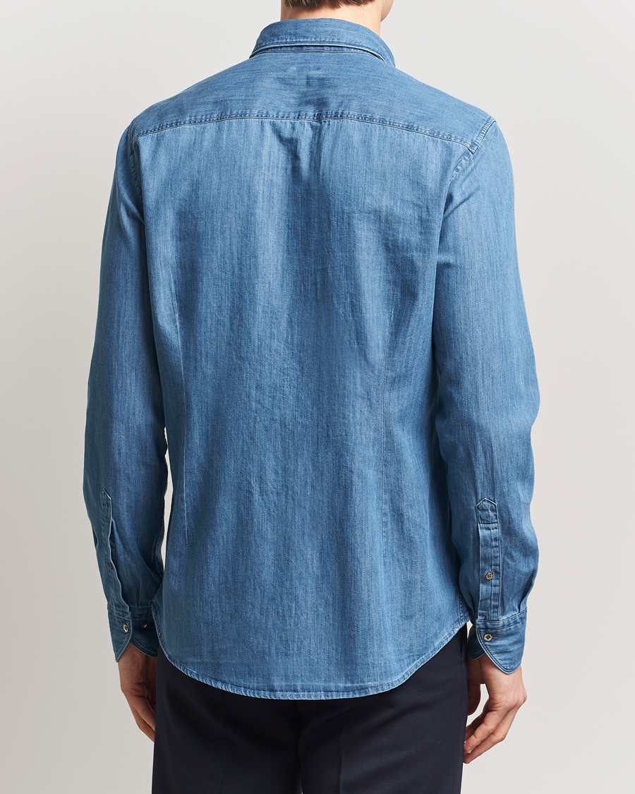 Men | Shirts | Stenströms | Slimline Denim Shirt Blue