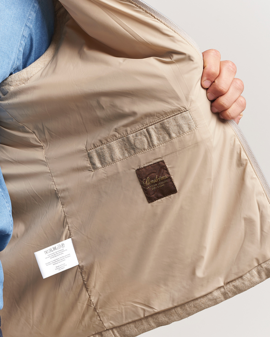 Men | Coats & Jackets | Stenströms | Linen/Alcantar Vest Beige