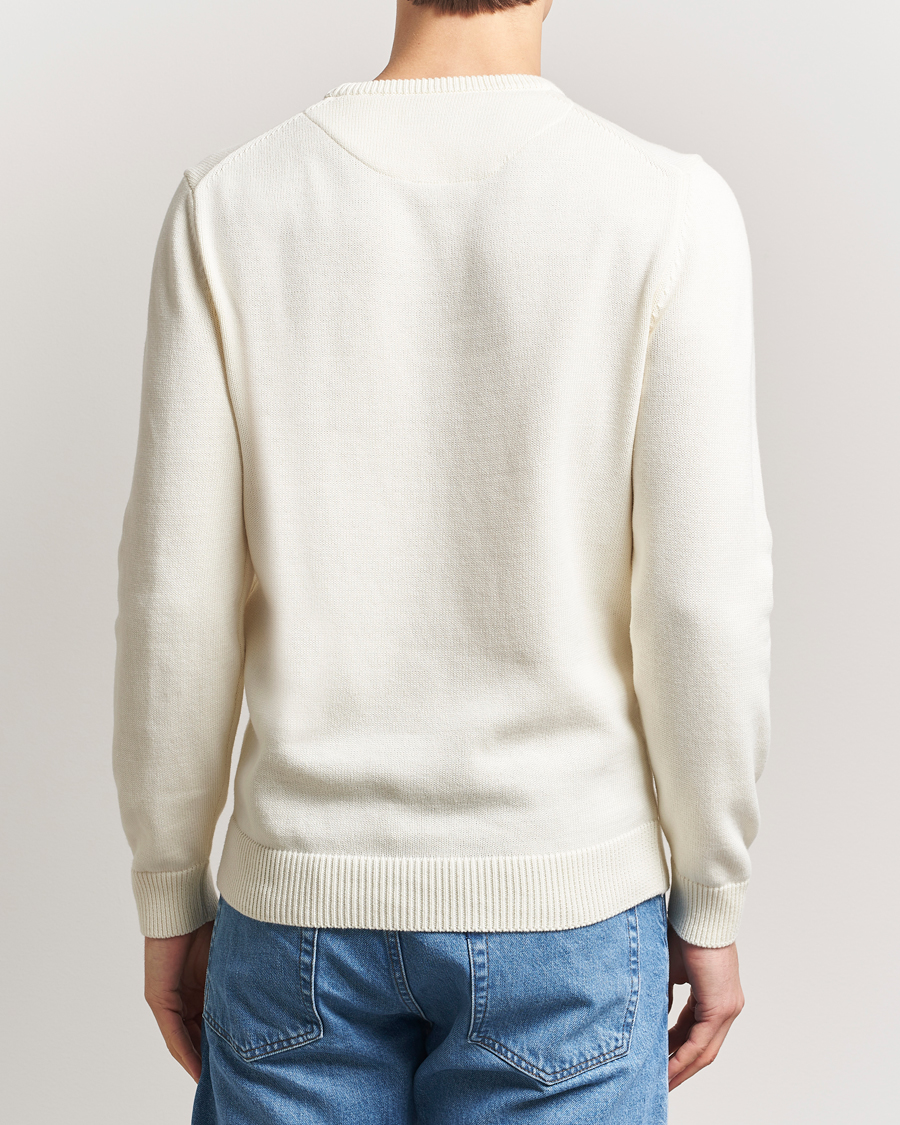 Men | Sweaters & Knitwear | Stenströms | Organic Cotton Knitted Sweater White