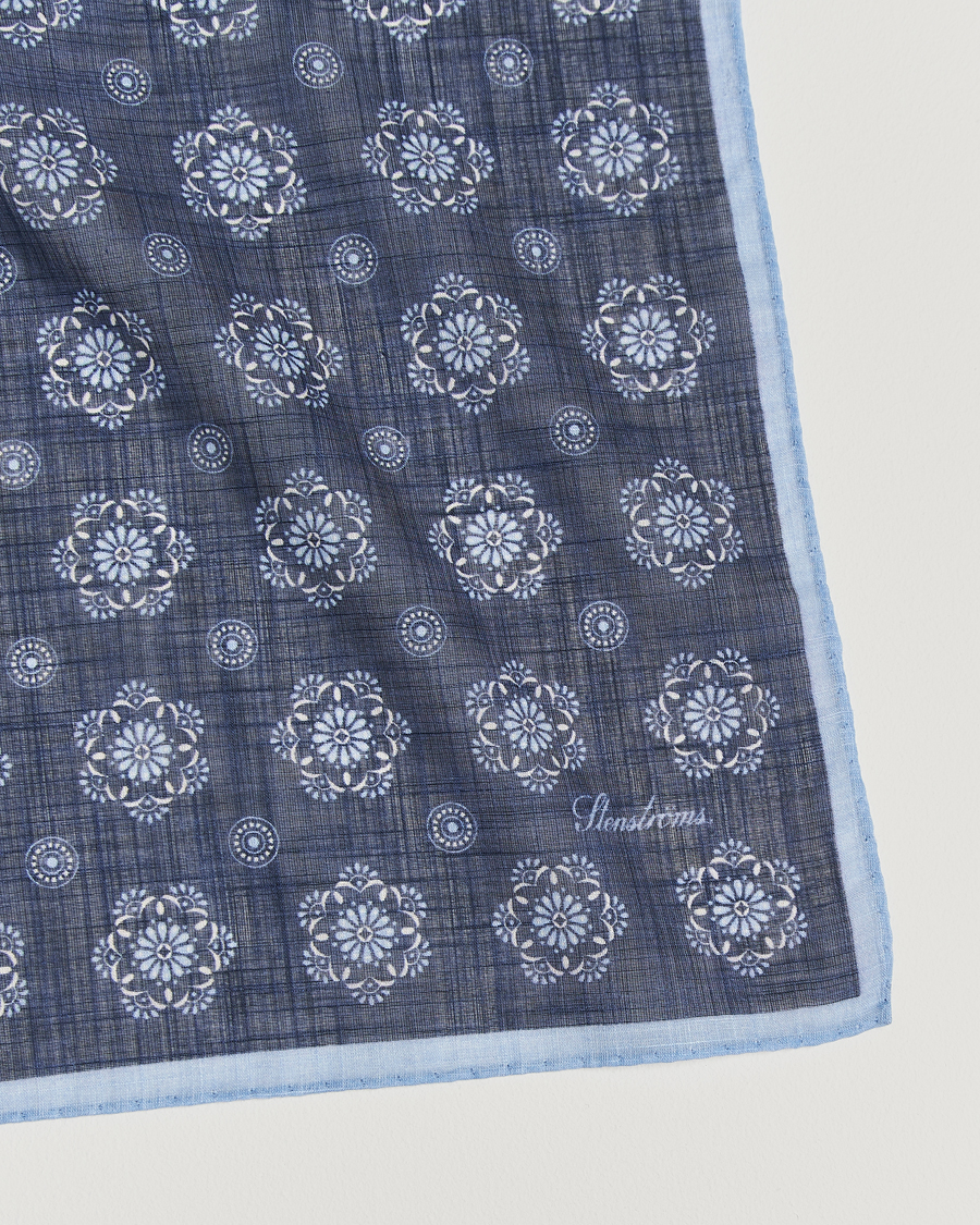 Men | Stenströms Printed Cotton Bandana Navy | Stenströms | Printed Cotton Bandana Navy