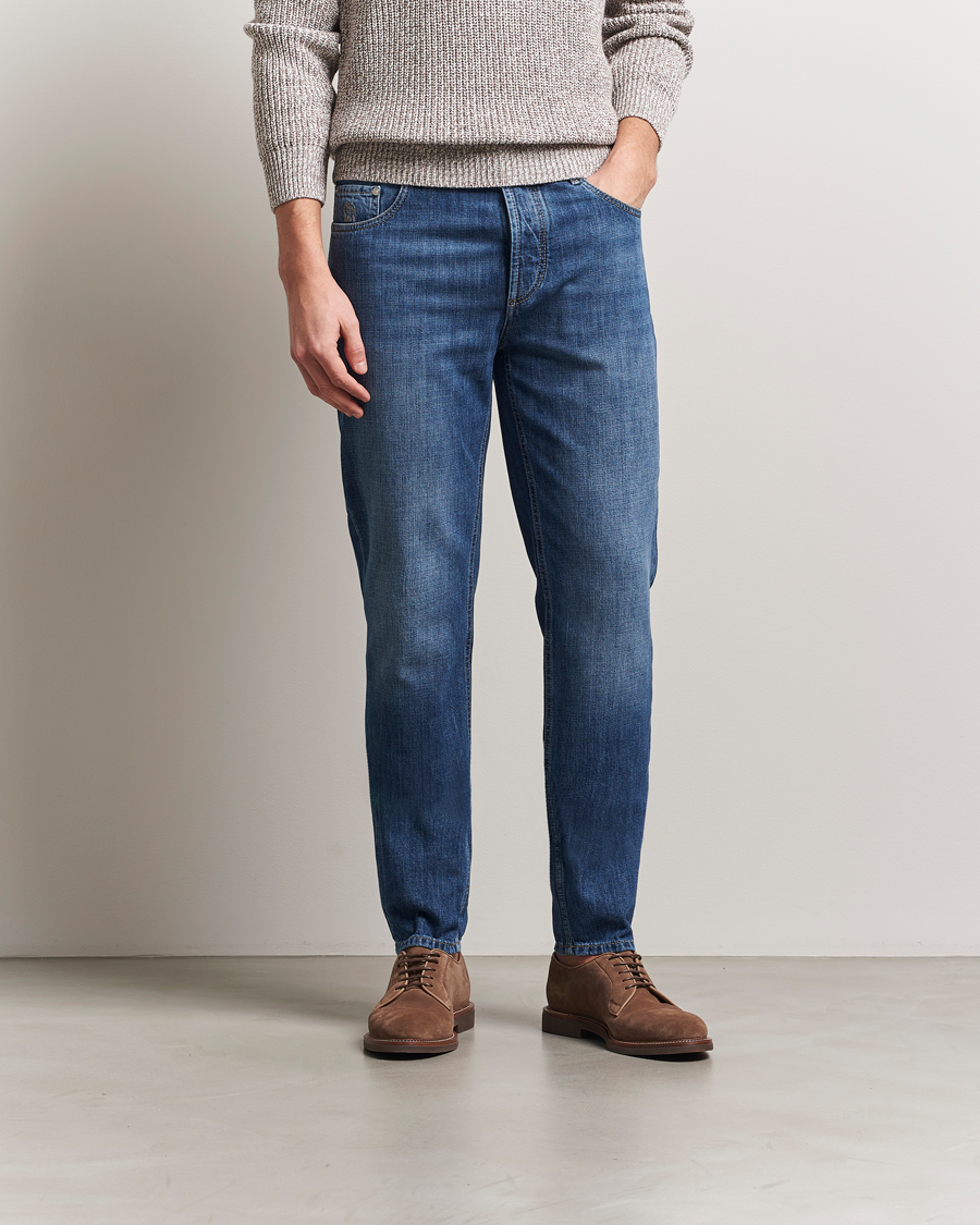 Men | Jeans | Brunello Cucinelli | Traditional Fit Jeans Medium Wash