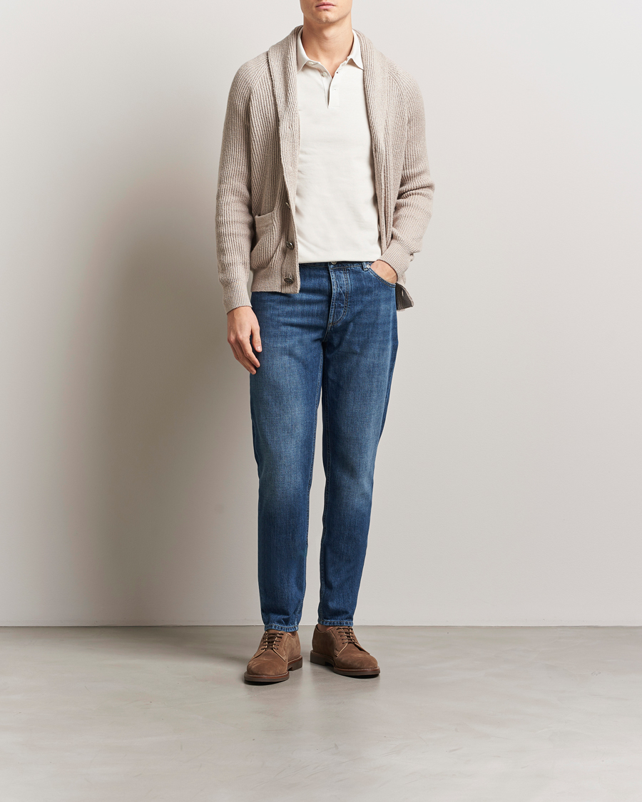 Men | Sweaters & Knitwear | Brunello Cucinelli | Heavy Rib Shawl Cardigan Beige
