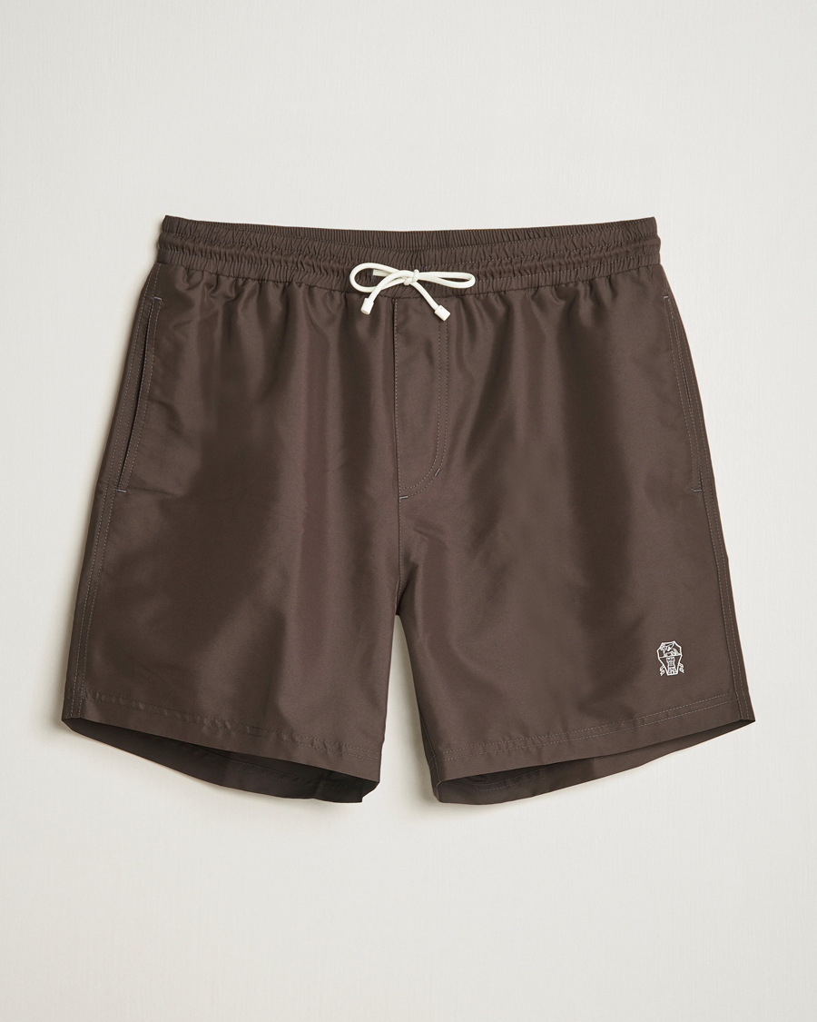 Men | Swimwear | Brunello Cucinelli | Nylon Swim Trunks Dark Brown