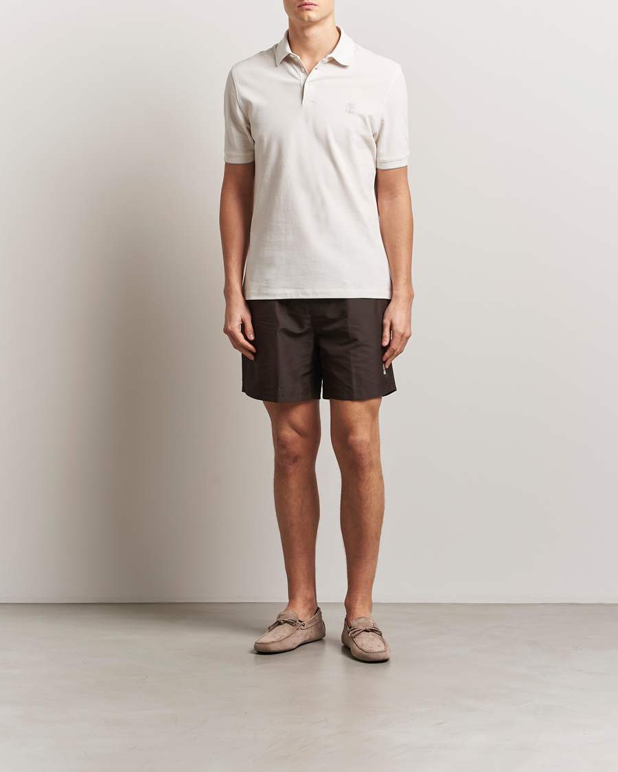 Men | Swimwear | Brunello Cucinelli | Nylon Swim Trunks Dark Brown