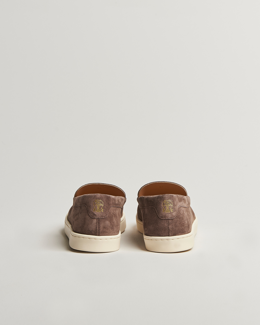 Men | Brunello Cucinelli Moccasin Loafer Brown Suede | Brunello Cucinelli | Moccasin Loafer Brown Suede