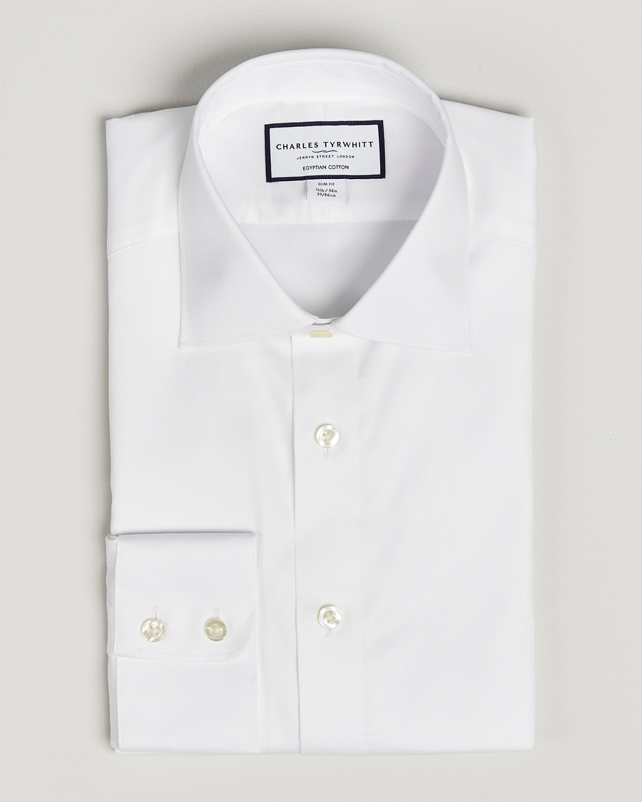 Men | Shirts | Charles Tyrwhitt | Egyptian Cotton Twill Shirt White