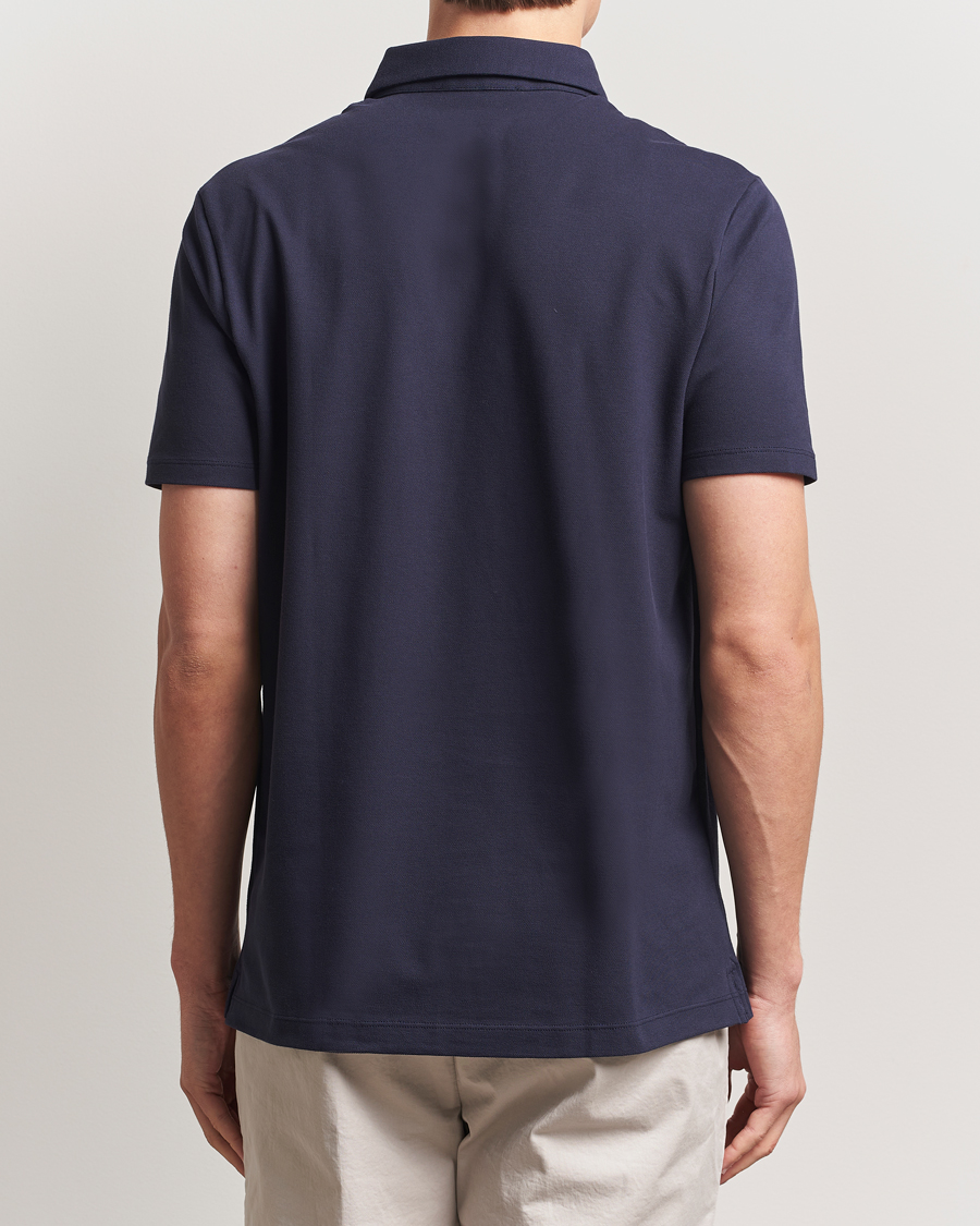 Men | Polo Shirts | Charles Tyrwhitt | Short Sleeve Cotton Pique Polo Navy