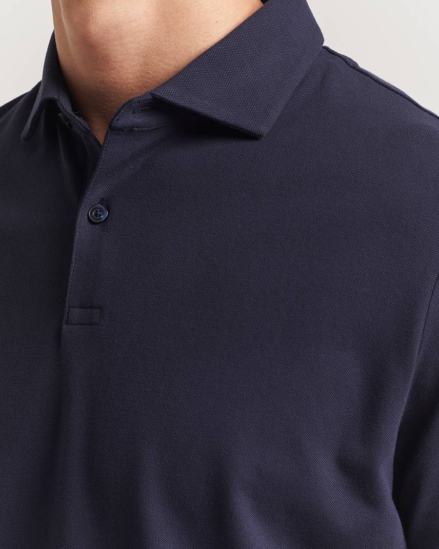 Men | Polo Shirts | Charles Tyrwhitt | Short Sleeve Cotton Pique Polo Navy