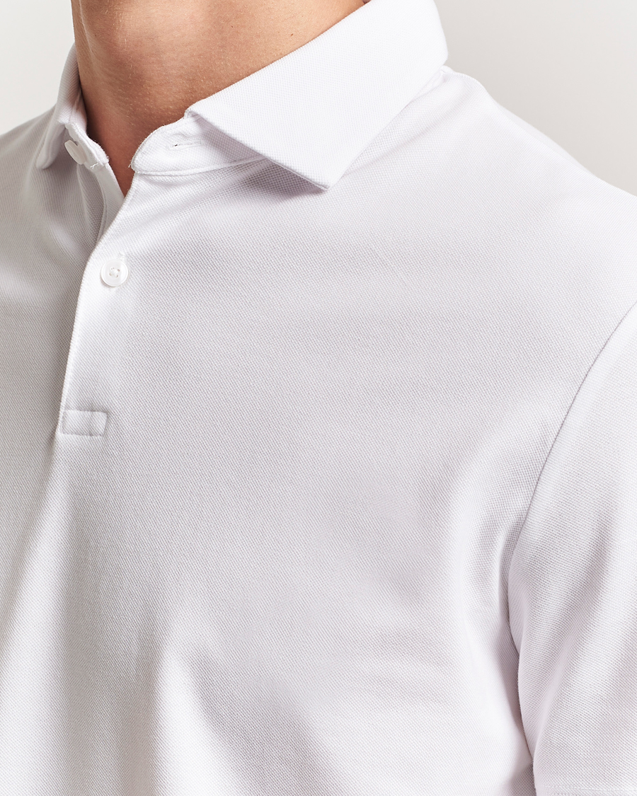 Men | Polo Shirts | Charles Tyrwhitt | Short Sleeve Cotton Pique Polo White