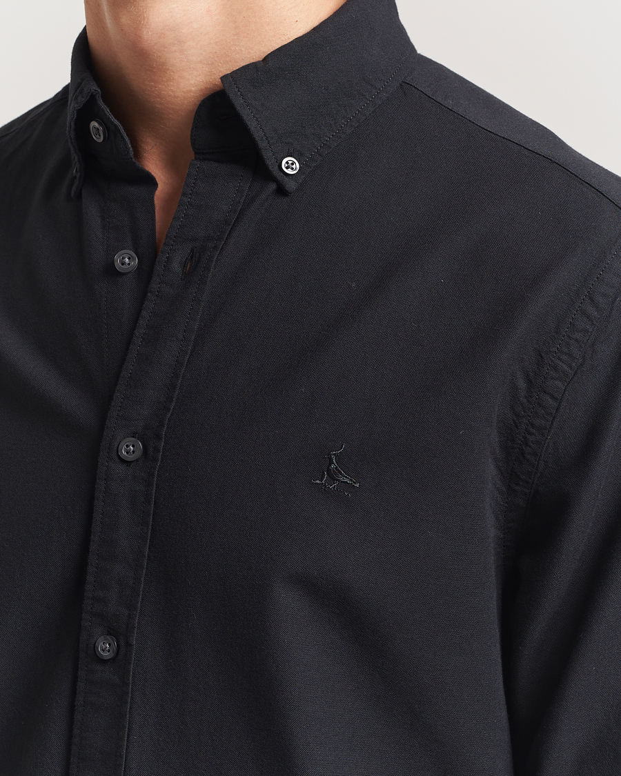 Men | Shirts | Charles Tyrwhitt | Button Down Stretch Oxford Shirt Black