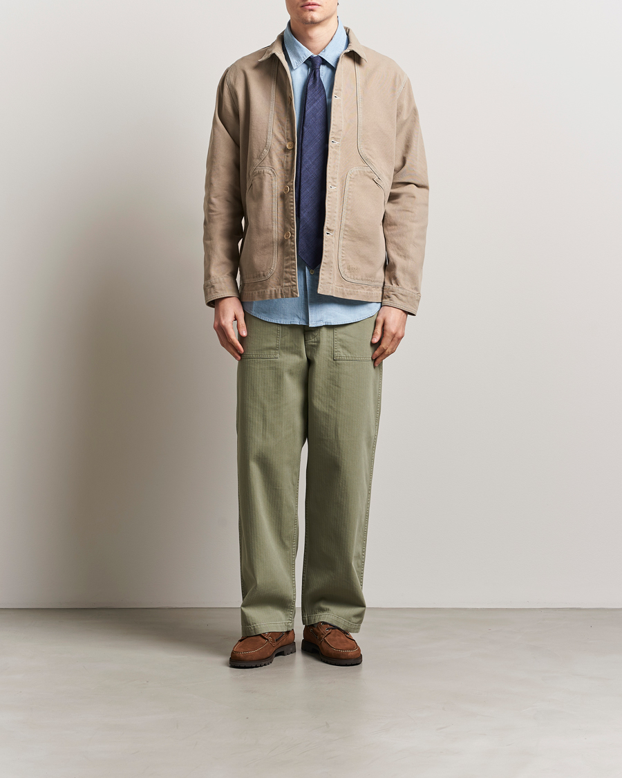 Men | Shirts | Forét | Berry Canvas Overshirt Khaki