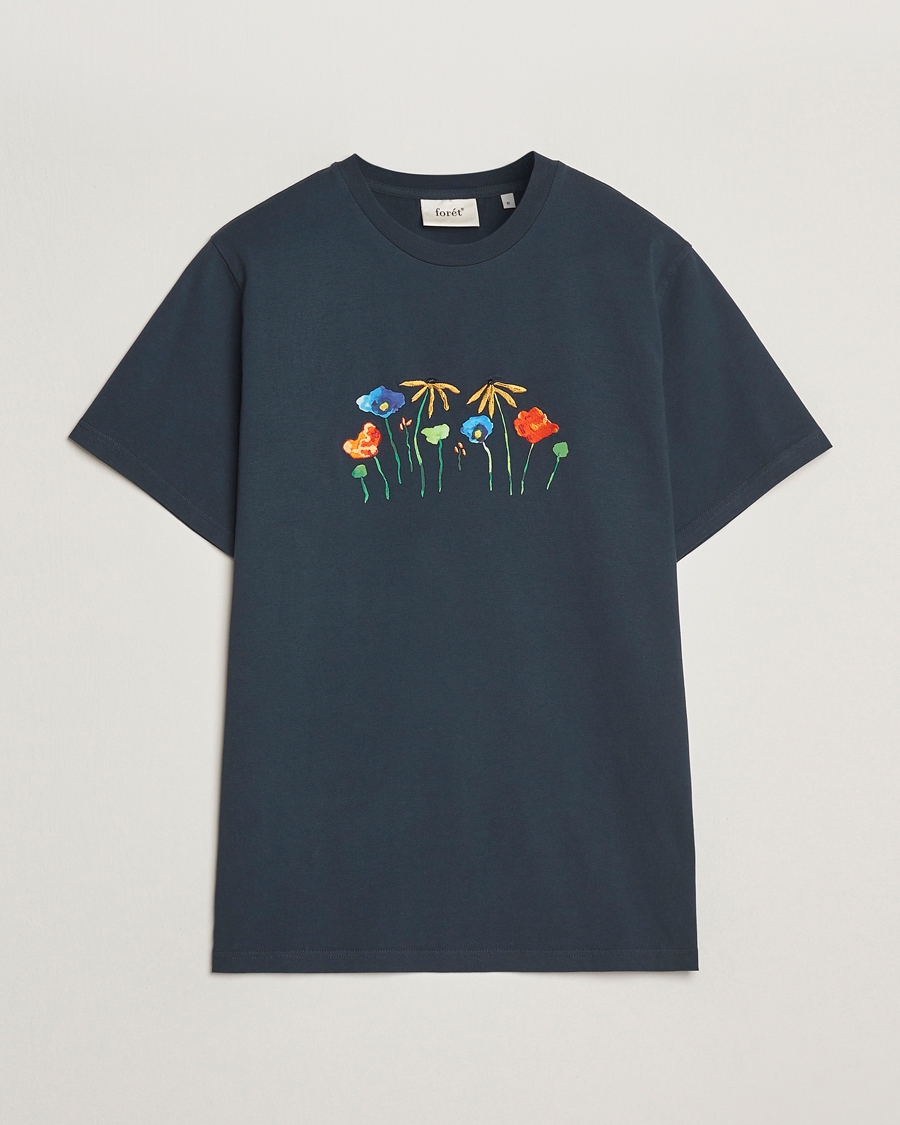 Men | T-Shirts | Forét | Botanic T-Shirt Navy