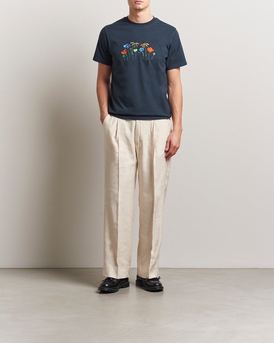 Men | T-Shirts | Forét | Botanic T-Shirt Navy