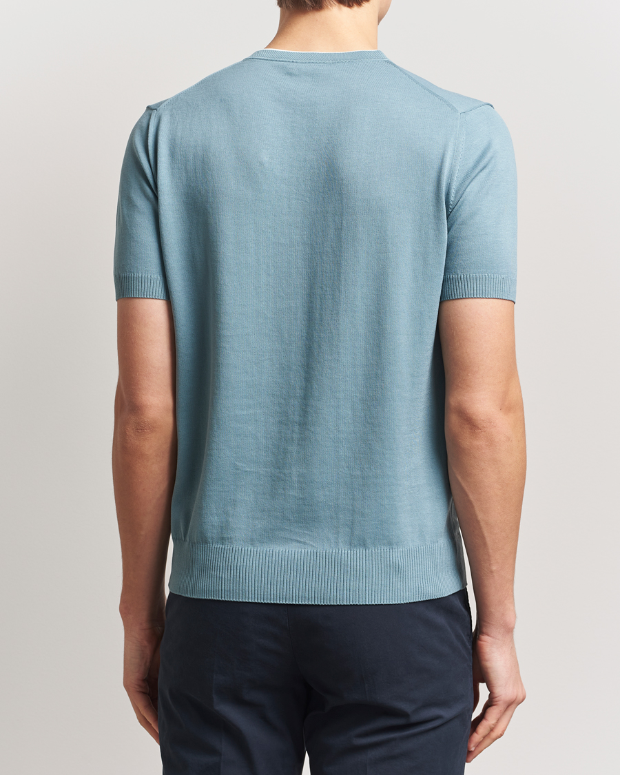 Men | T-Shirts | Canali | Contrast Short Sleeve T-Shirt Teal