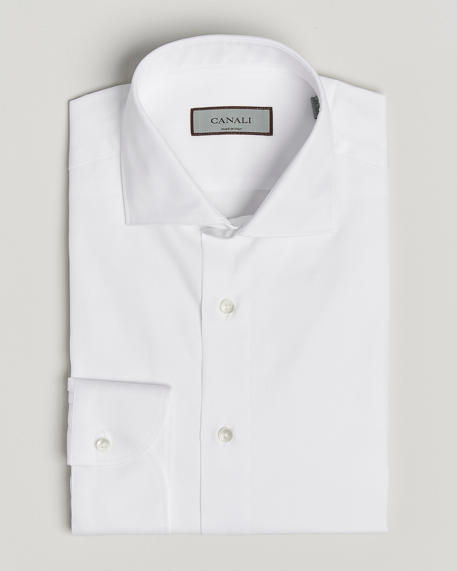 Men | Shirts | Canali | Slim Fit Cotton Shirt White