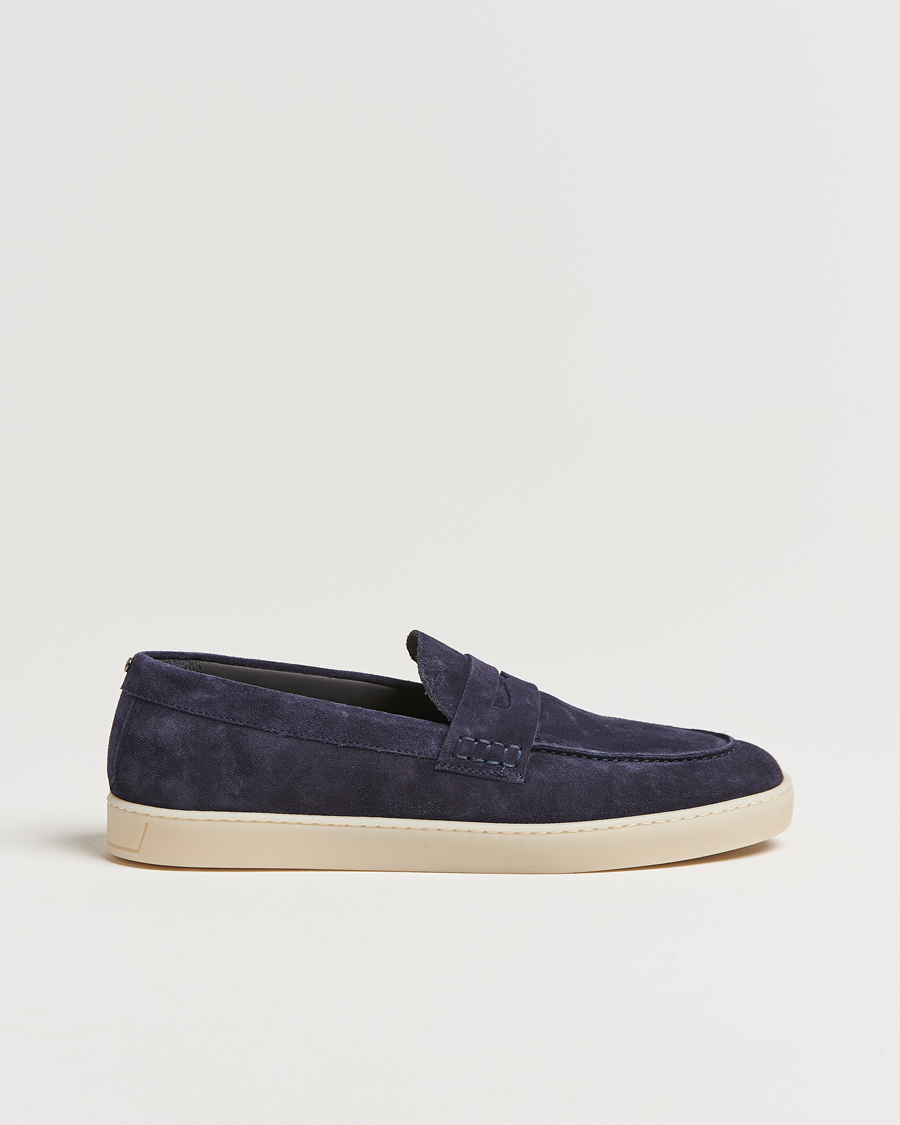 Men | Canali Summer Loafers Navy | Canali | Summer Loafers Navy