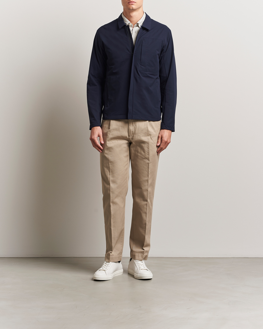 Men | Coats & Jackets | Scandinavian Edition | Merge II Stretch Shirt Jacket Navy Blue