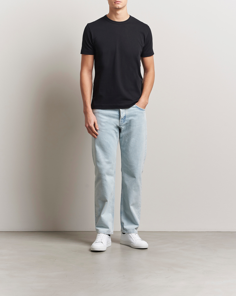 Men | T-Shirts | Sunspel | Single Jersey Supima Cotton T-Shirt Black