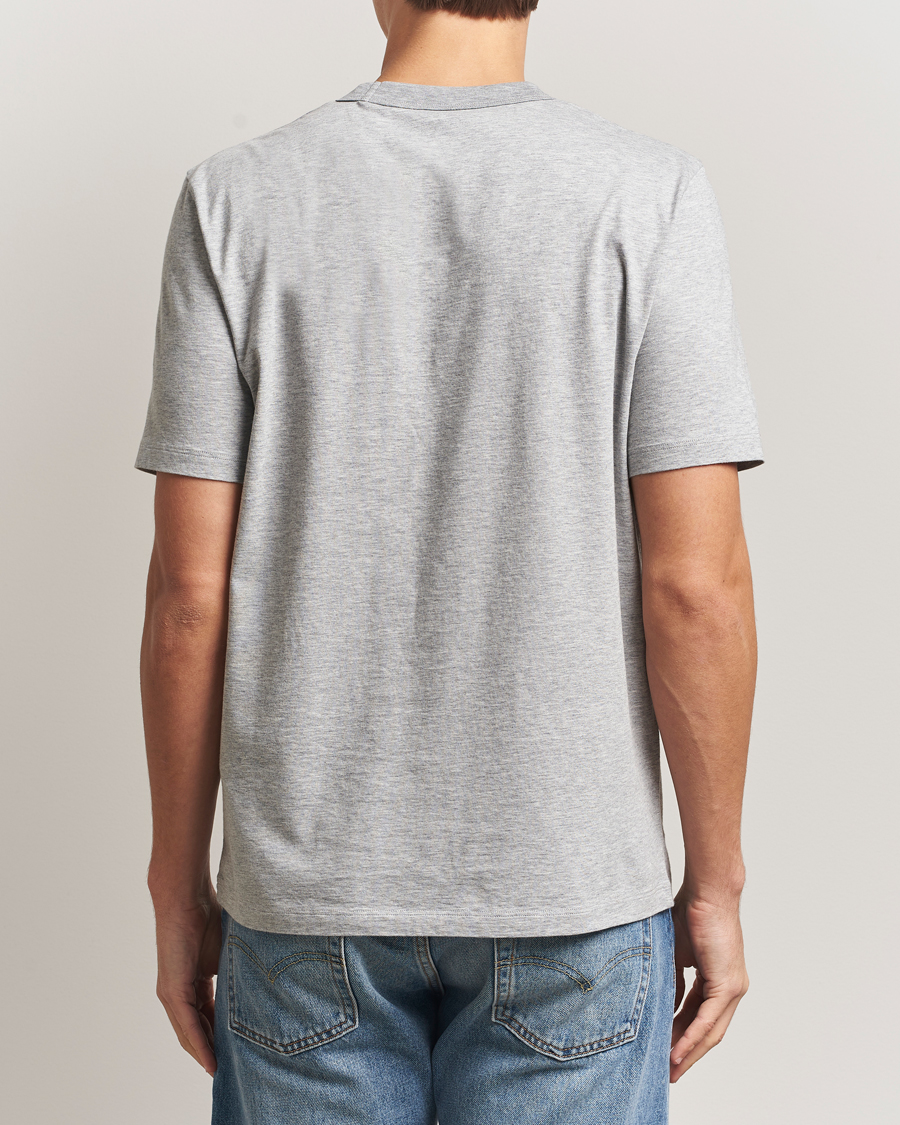Men | T-Shirts | Jacob Cohën | Cotton Stripe Logo Pocket T-Shirt Light Grey
