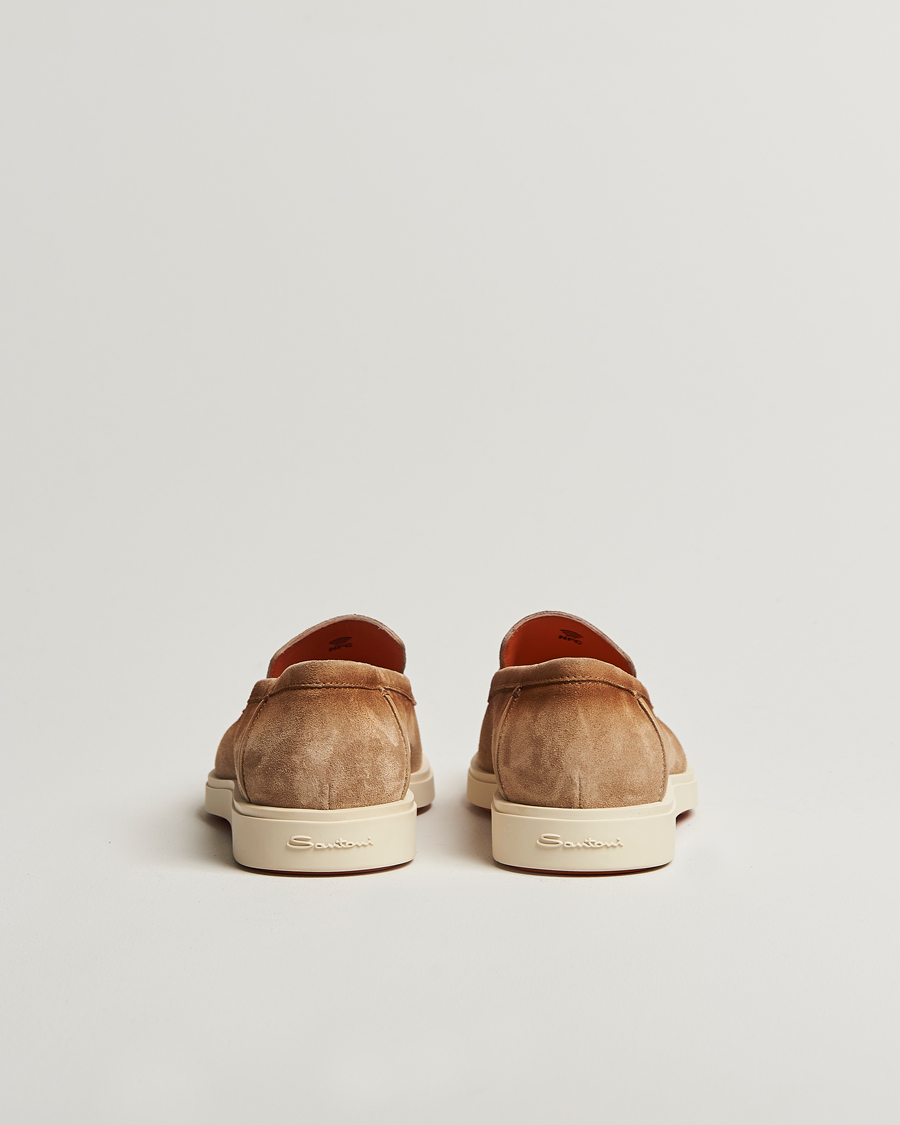 Men | Santoni Detroit Loafers Beige Suede | Santoni | Detroit Loafers Beige Suede