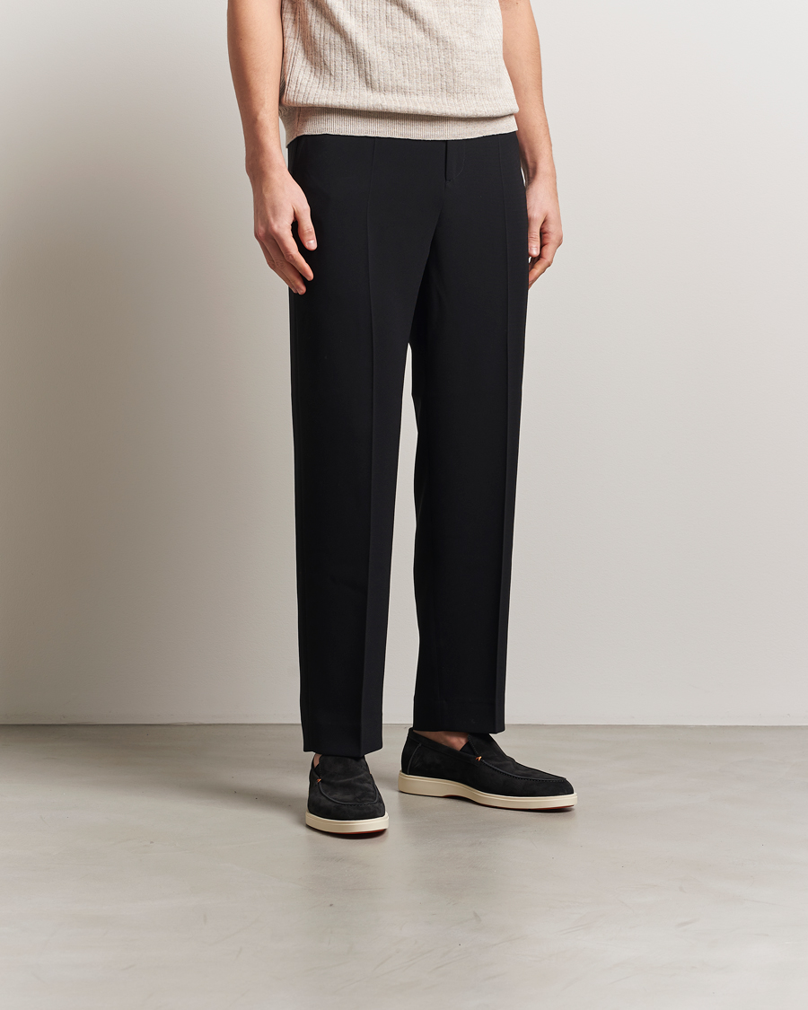 Men | Santoni Detroit Loafers Black Suede | Santoni | Detroit Loafers Black Suede