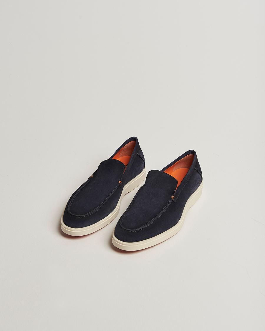Men | Loafers | Santoni | Detroit Loafer Navy Suede