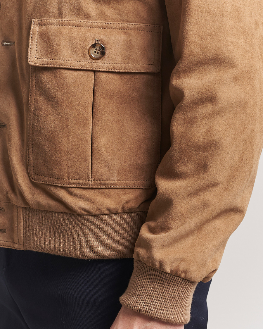 Men | Coats & Jackets | Valstar | Valstarino Suede Jacket Arachide