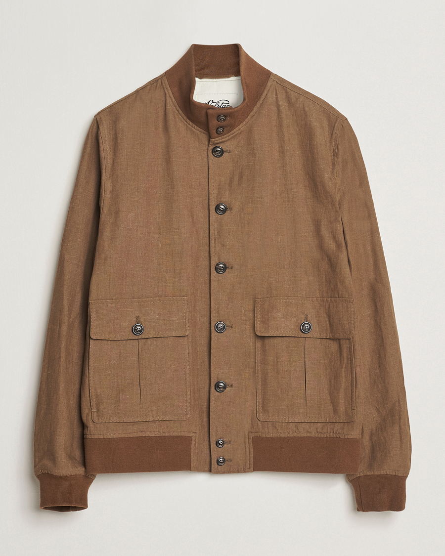 Men | Coats & Jackets | Valstar | Valstarino Linen Jacket Brown