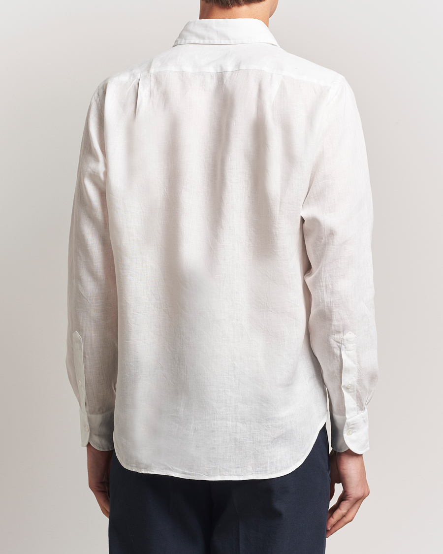 Men | Shirts | Drake's | Linen Summer Shirt Ecru