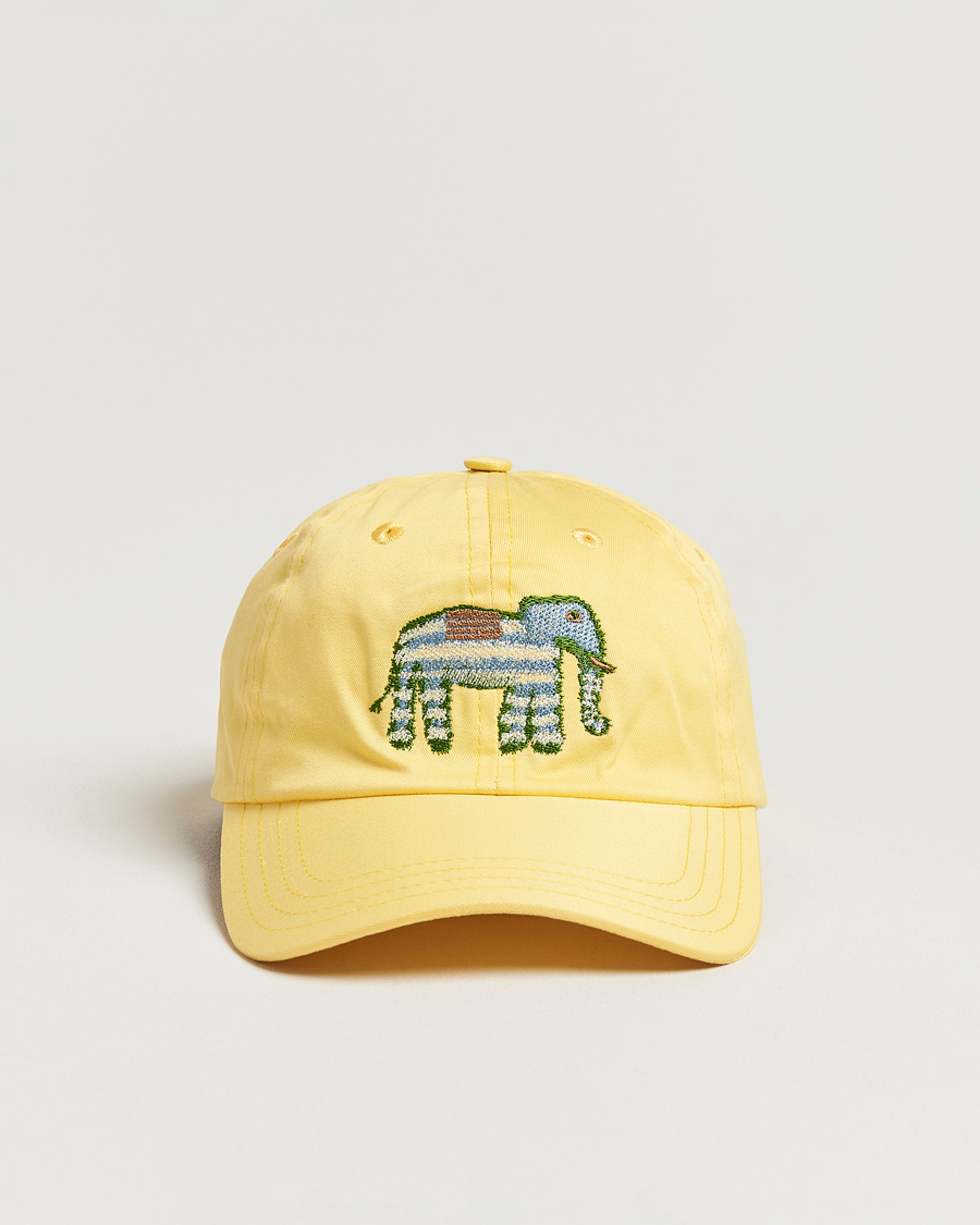 Men | Drake's Elephant Embroidered Cap Lemon | Drake's | Elephant Embroidered Cap Lemon