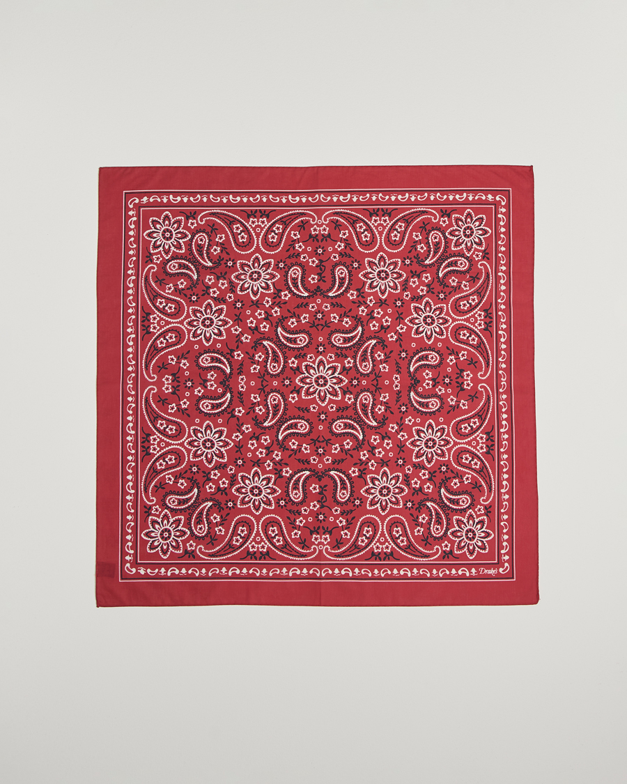 Men | Dress Scarves | Drake's | Drake'sClassic Paisley BandanaRed