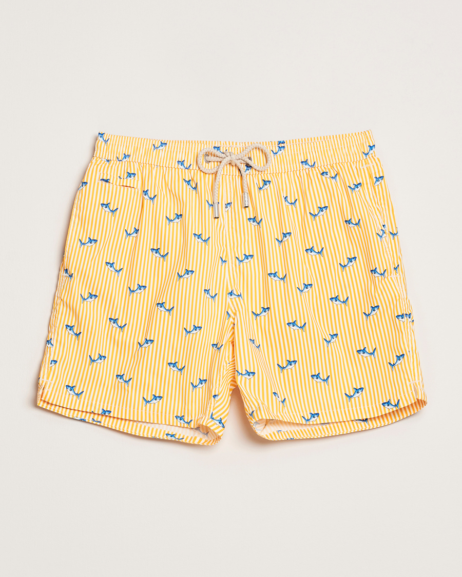 Men | Swimwear | MC2 Saint Barth | Printed Swim Shorts Yellow Malie Stripes
