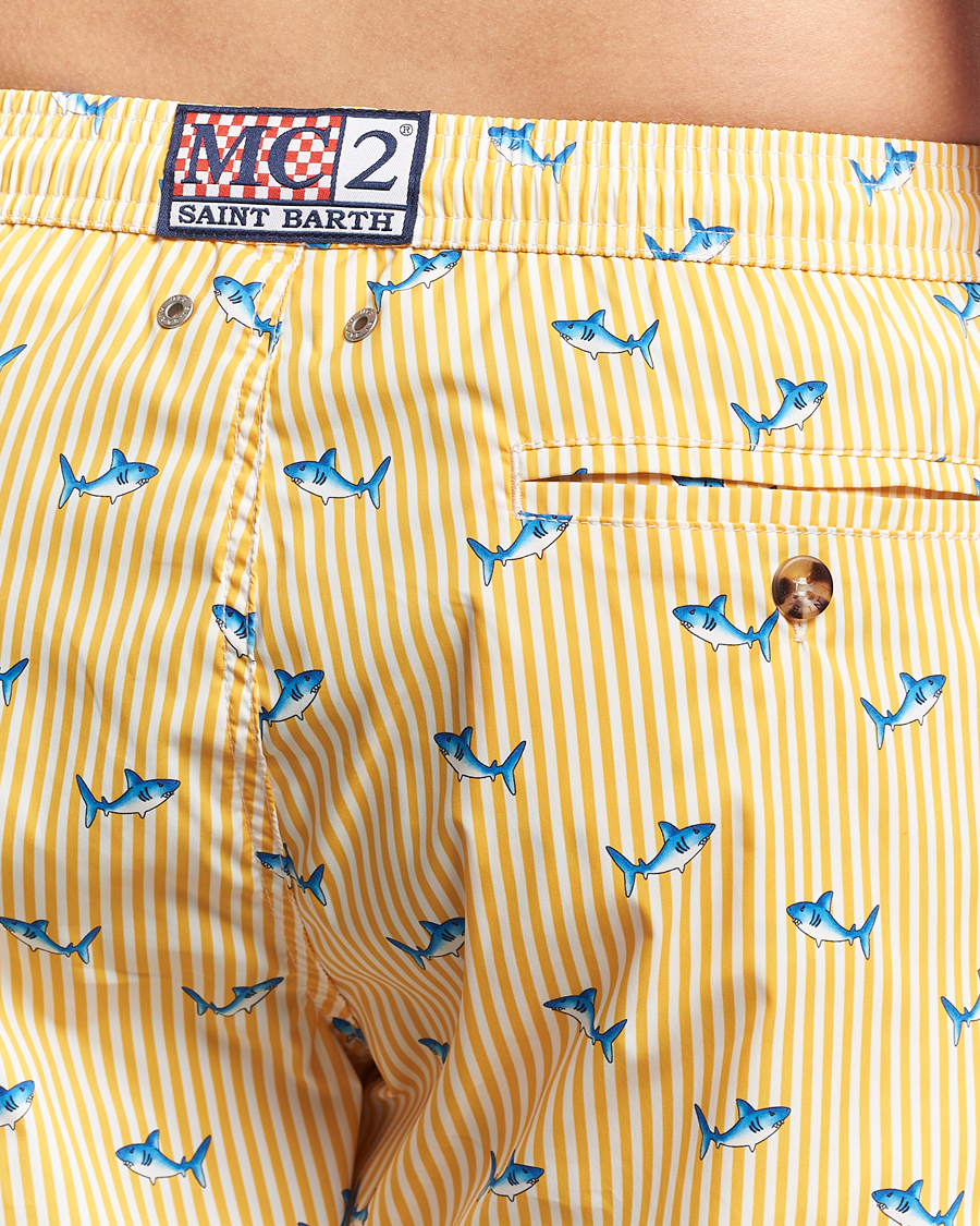 Men | Swimwear | MC2 Saint Barth | Printed Swim Shorts Yellow Malie Stripes