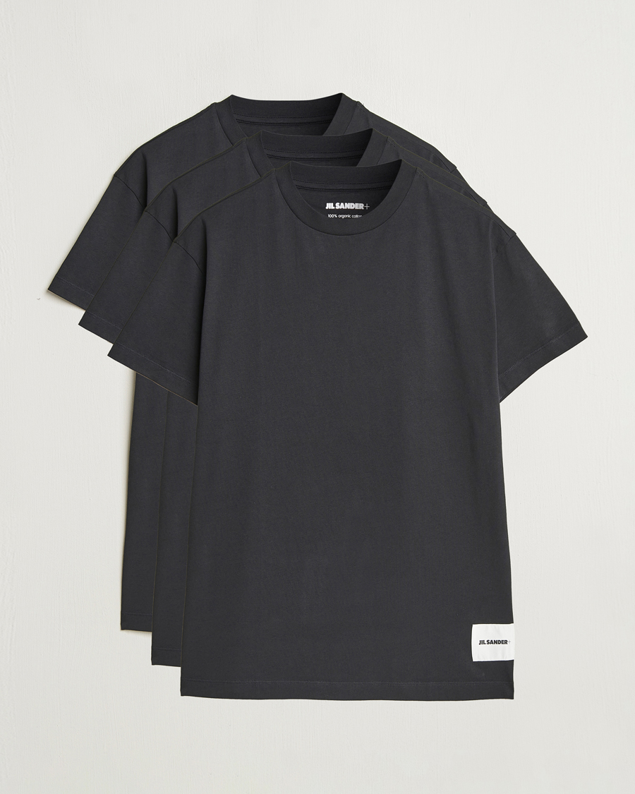 Men | T-Shirts | Jil Sander | 3-Pack Short Sleeve T-Shirts Black