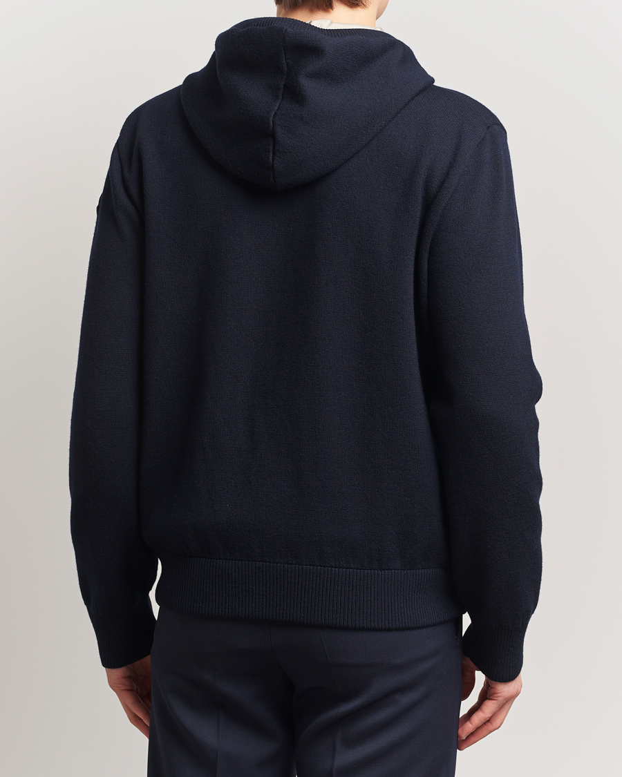 Men | Sweaters & Knitwear | Moncler | Hooded Zip Cardigan Navy