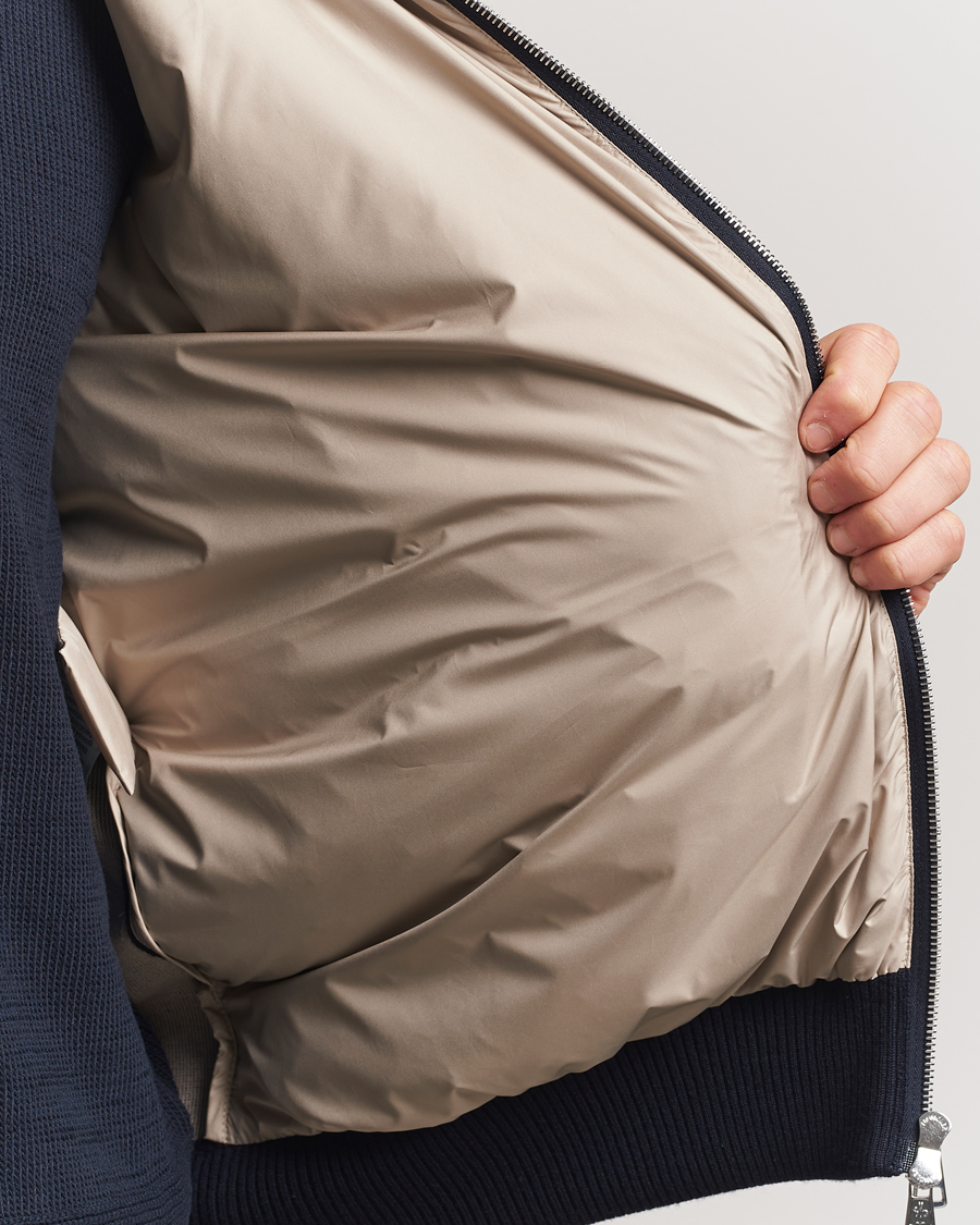 Men | Sweaters & Knitwear | Moncler | Hooded Zip Cardigan Navy