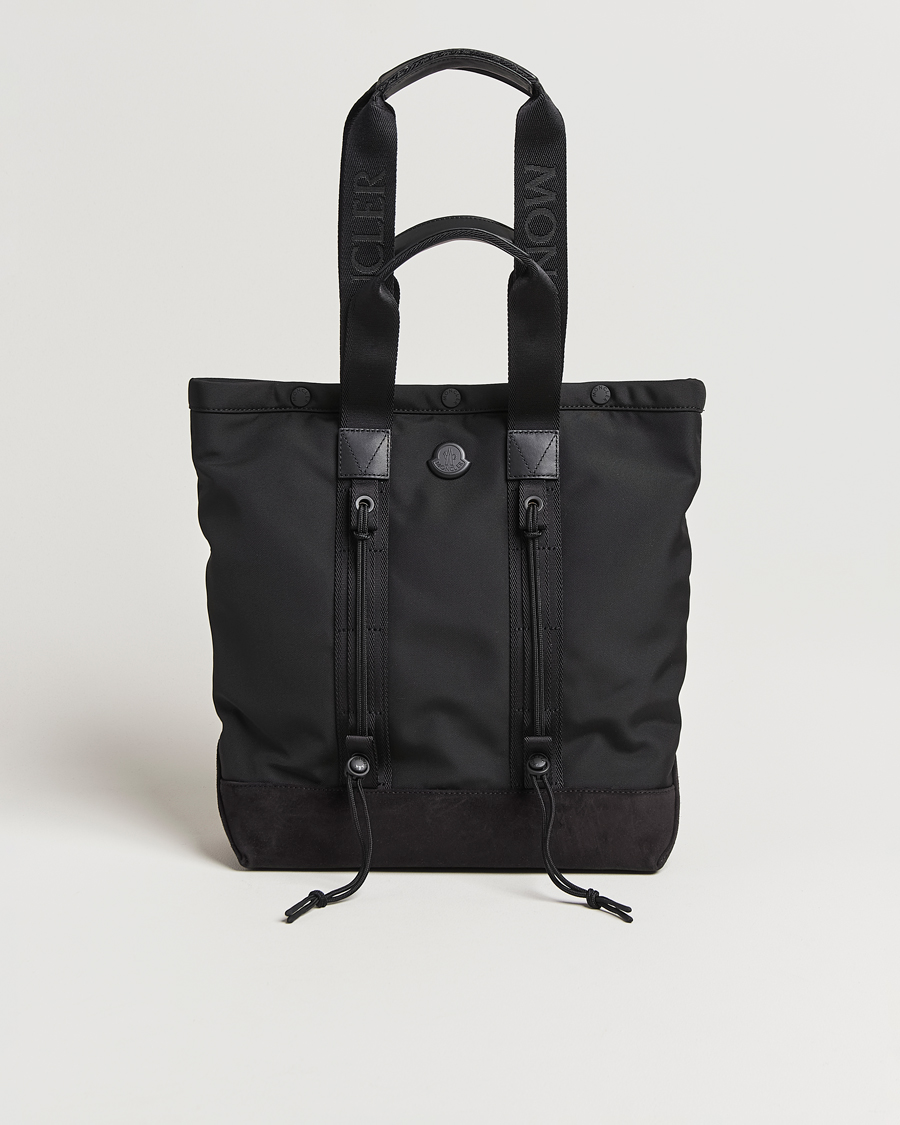 Moncler Tech Small Tote Bag Black at CareOfCarl.com