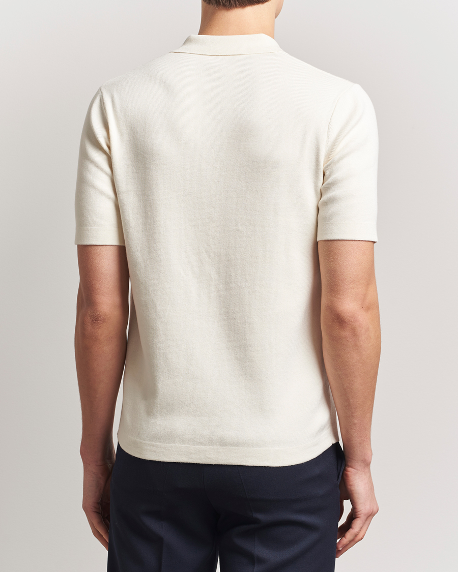 Men | Shirts | Fred Perry | Knitted Short Sleeve Shirt Ecru