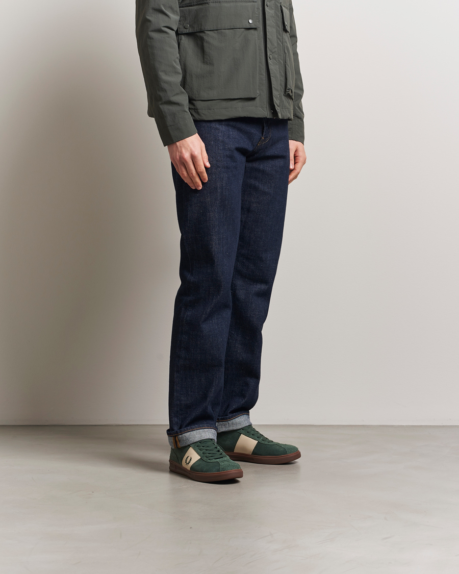 Fred Perry B4 Suede Sneaker Court Green at CareOfCarl.com