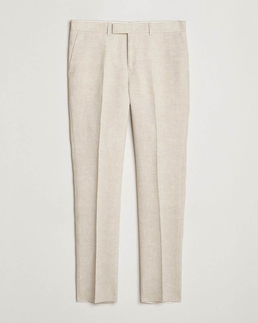 Men | Trousers | J.Lindeberg | Grant Super Linen Pants Moonbeam