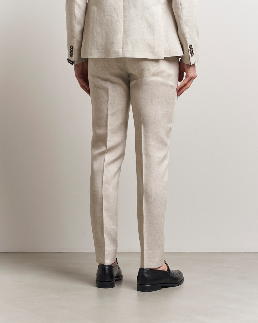 Men | Trousers | J.Lindeberg | Grant Super Linen Pants Moonbeam