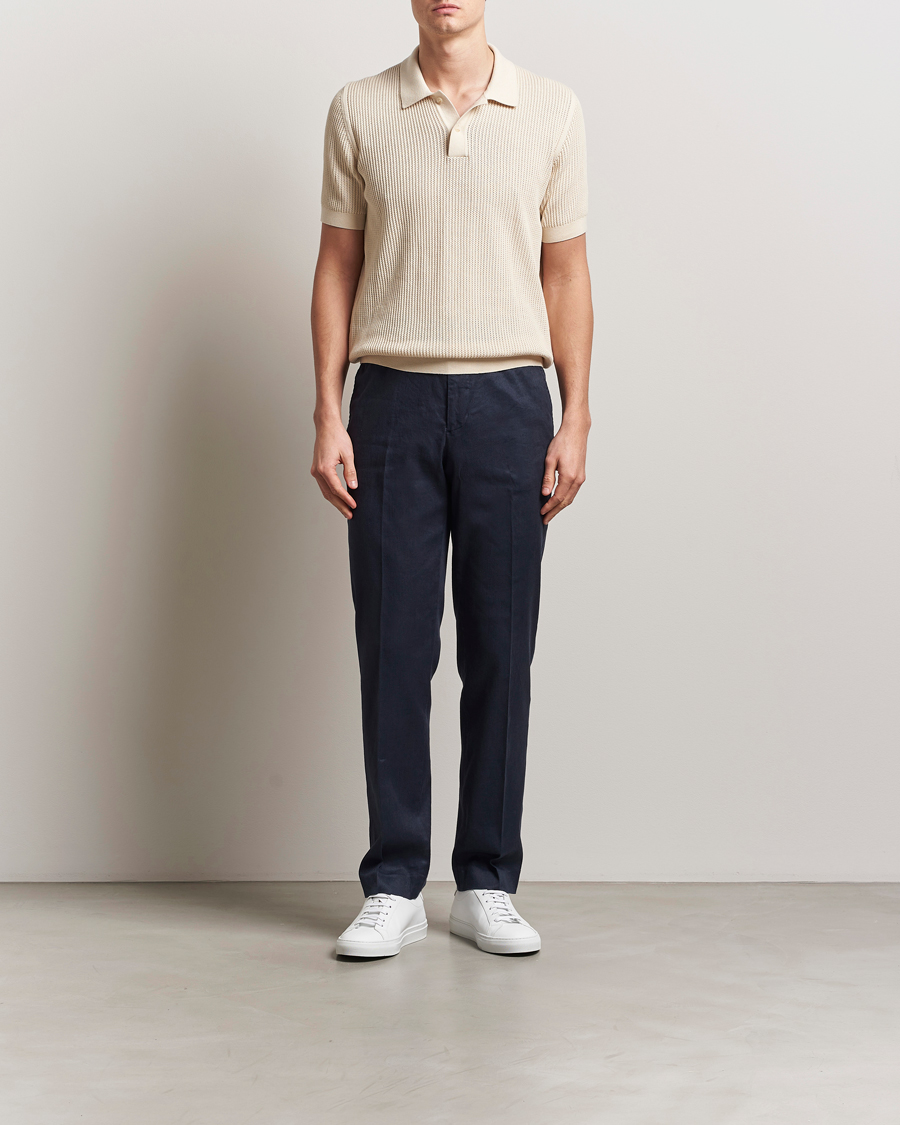 Men | Trousers | J.Lindeberg | Lois Linen Stretch Pants Navy