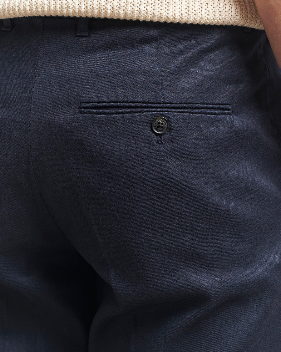 Men | Trousers | J.Lindeberg | Lois Linen Stretch Pants Navy