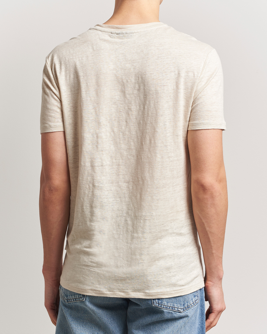 Men | T-Shirts | J.Lindeberg | Coma Linen T-Shirt Moonbeam