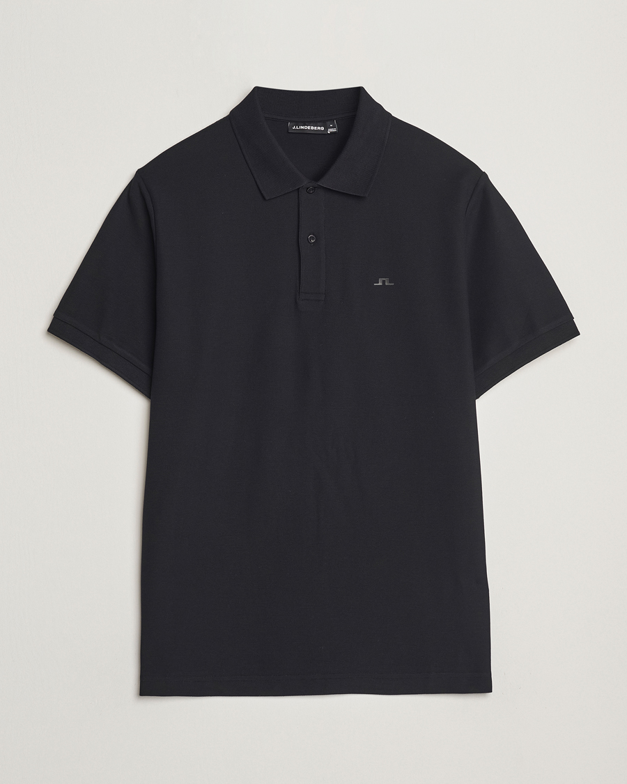 Men | Polo Shirts | J.Lindeberg | Rudy Polo Pique Black